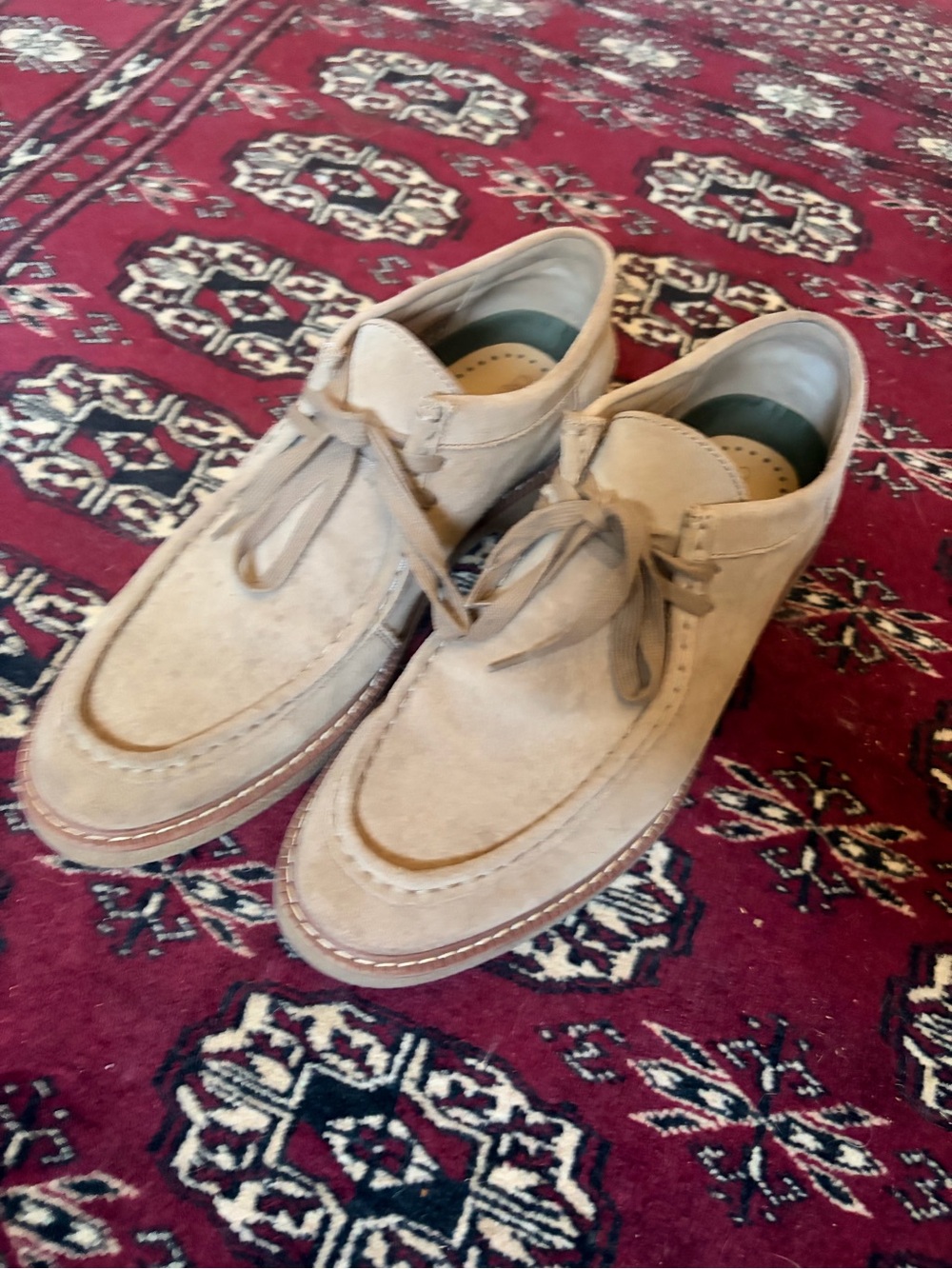 Men's Beige Suede Low Chukka Boots
